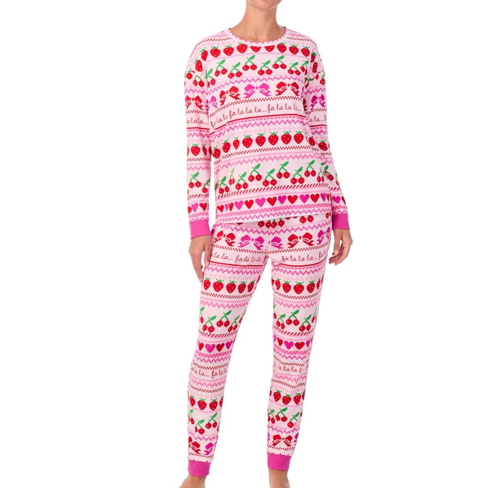 NWT Room Service Lorena Knit Long Pj Set In Fa La La Fairisle - Fairisle  size L